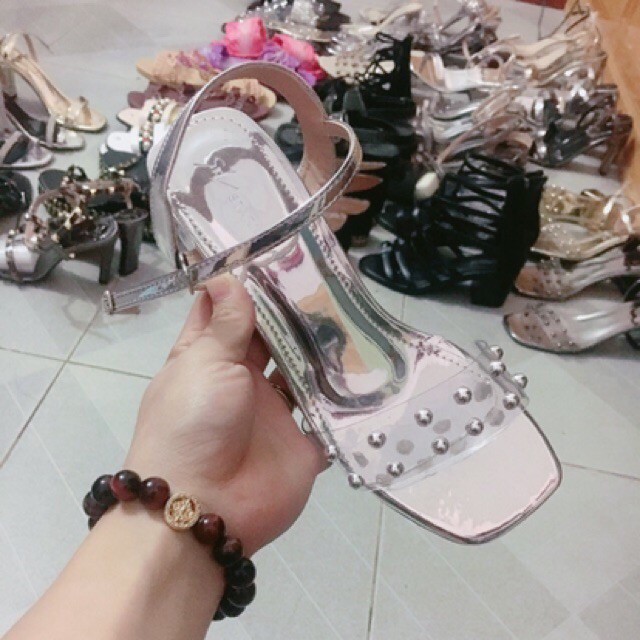 Sandal quai trong mika đính hạt 5cm ( mk hạt ) | BigBuy360 - bigbuy360.vn