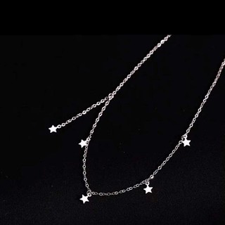 Dây chuyền bạc nữ- Dây chuyền bạc choker hình ngôi sao nhỏ xinh phong cách Hàn Quốc