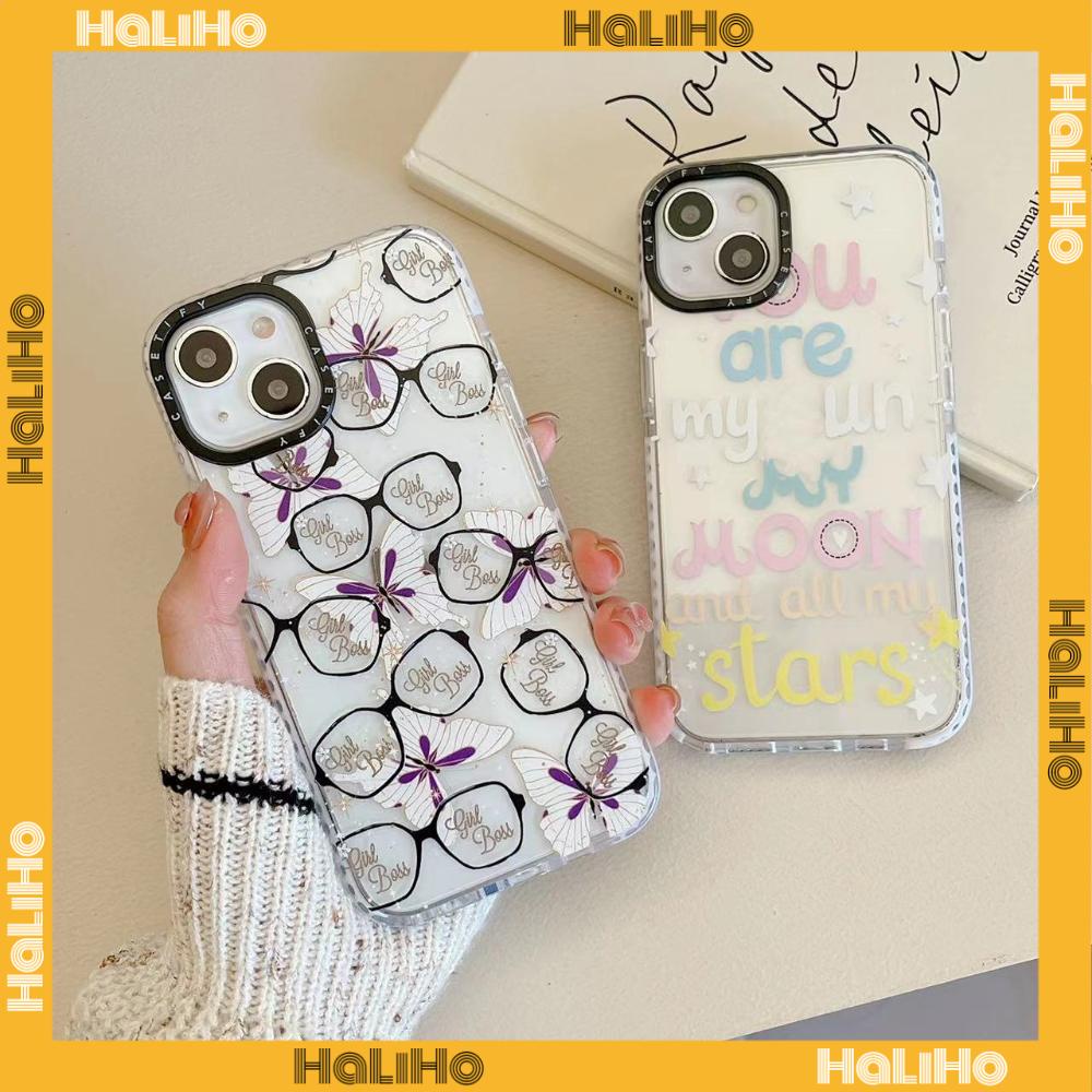 iPhone Case Silicone Soft Case Clear Case Thickened Shockproof Protection Camera English Butterfly Compatible with For iPhone 11 iPhone 13 Pro Max iPhone 12 Pro Max iPhone 7Plus xr