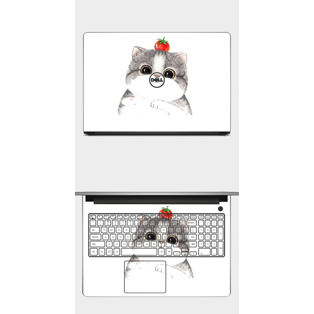 Skin laptop mèo dễ thương. Full Các Dòng Như: Dell, Hp, Acer, Asus, Macbook,...