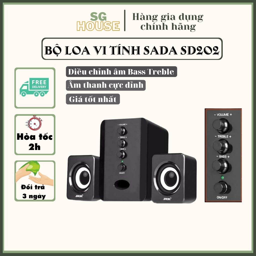 Loa vi tính KAW D202 nghe nhạc hay, Loa âm thanh siêu trầm, có núm chỉnh BASS và TREBLE