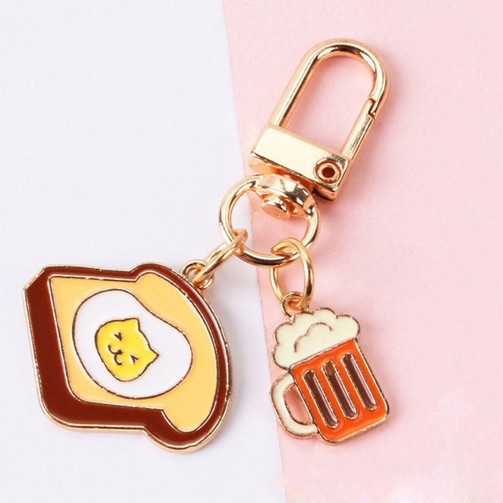 LANFY Móc Khóa Kim Loại Hình Mèo Dễ Thương Sáng Tạo