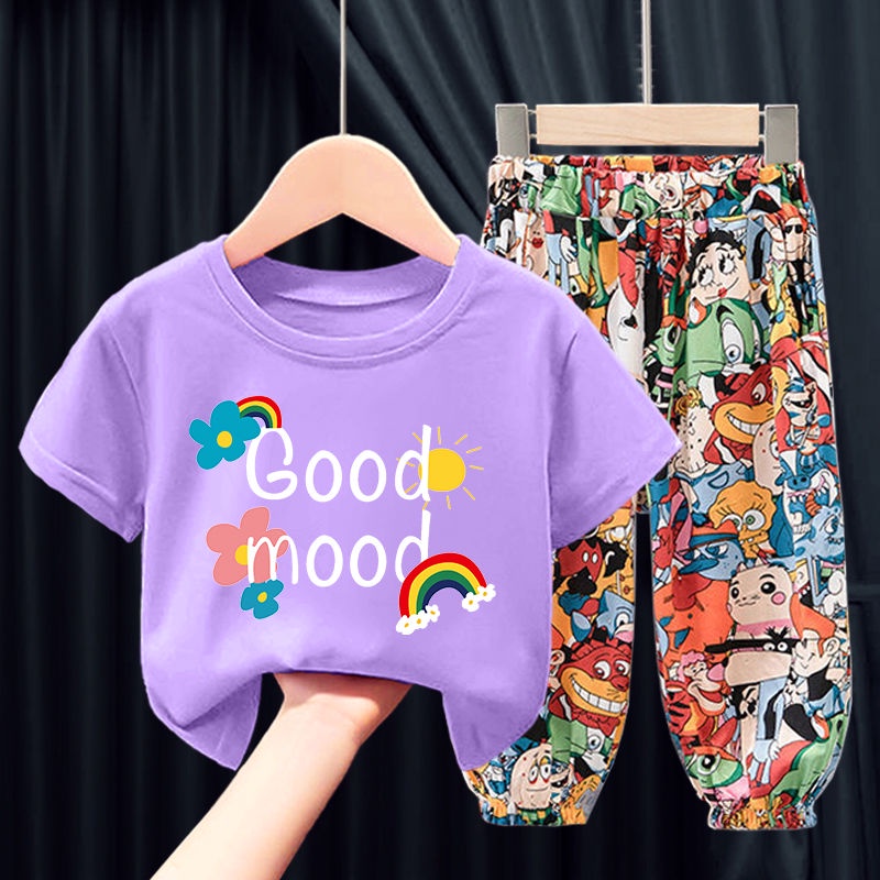 Set Áo Thun Ngắn Tay Và Quần Short Thời Trang Cho Bé