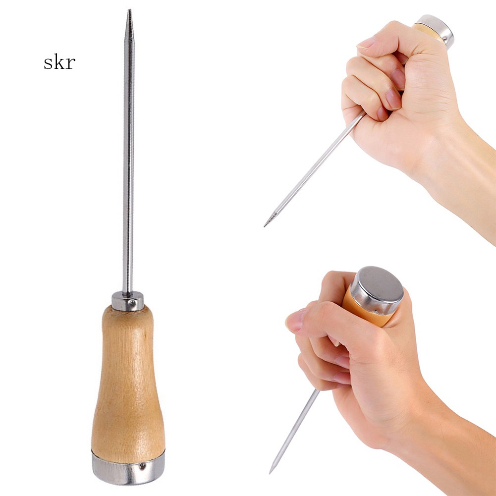Dụng Cụ Nghiền Đá Bằng Thép Không Gỉ Tay Cầm Gỗ