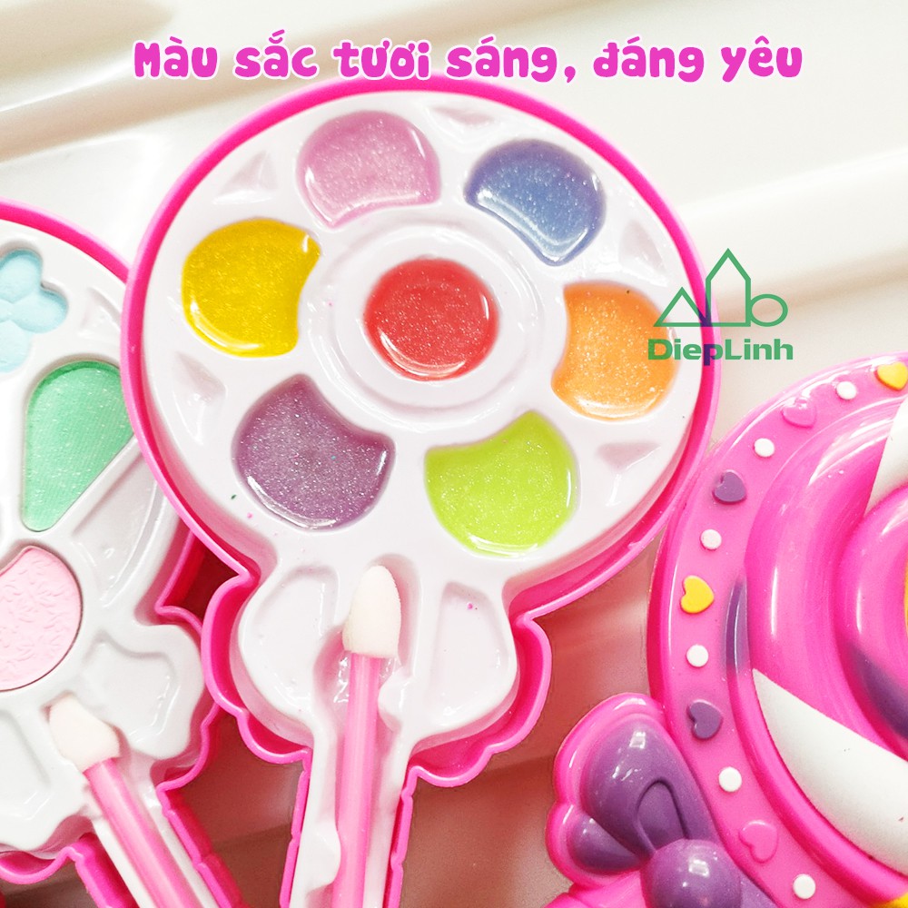 Bộ đồ chơi trang điểm phấn thật kẹo lolipop &amp; ngựa pony