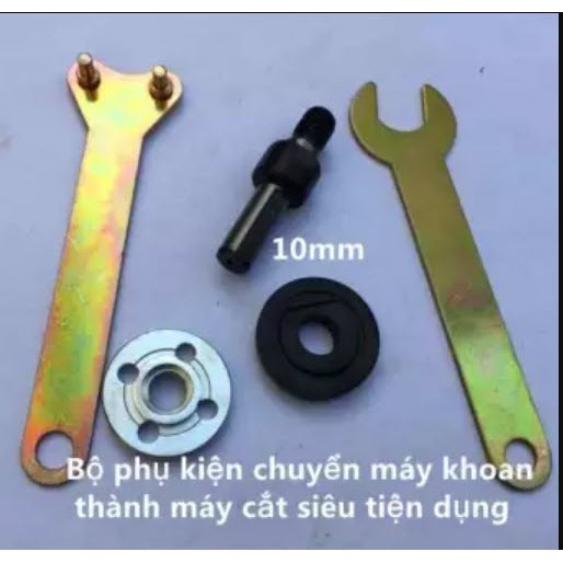 đĩa cắt gạch cắt thạch cao 100m trục M10 kèm bộ chuyển đổi dùng cho máy khoan và máy mài