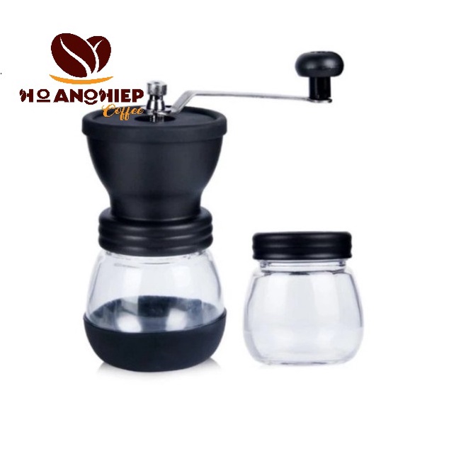 Máy xay cà phê cầm tay mini - bình thủy tinh