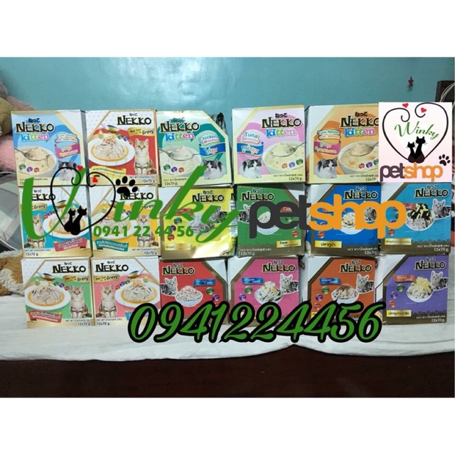 Pate nekko cho mèo 1 hộp 12 gói