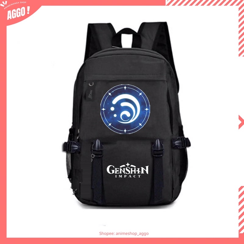 Balo Đi Học In Hình Game GENSHIN IMPACT Mẫu Mới Nam Nữ Unisex Chất Đẹp