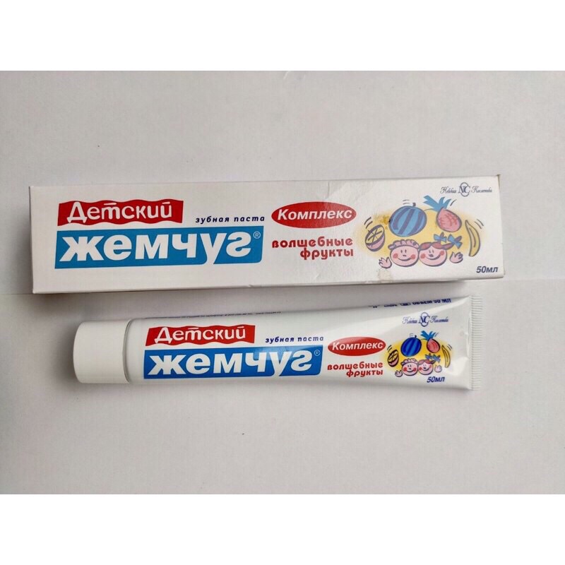 Kem đánh răng trẻ em hương trái cây novy zhemchug