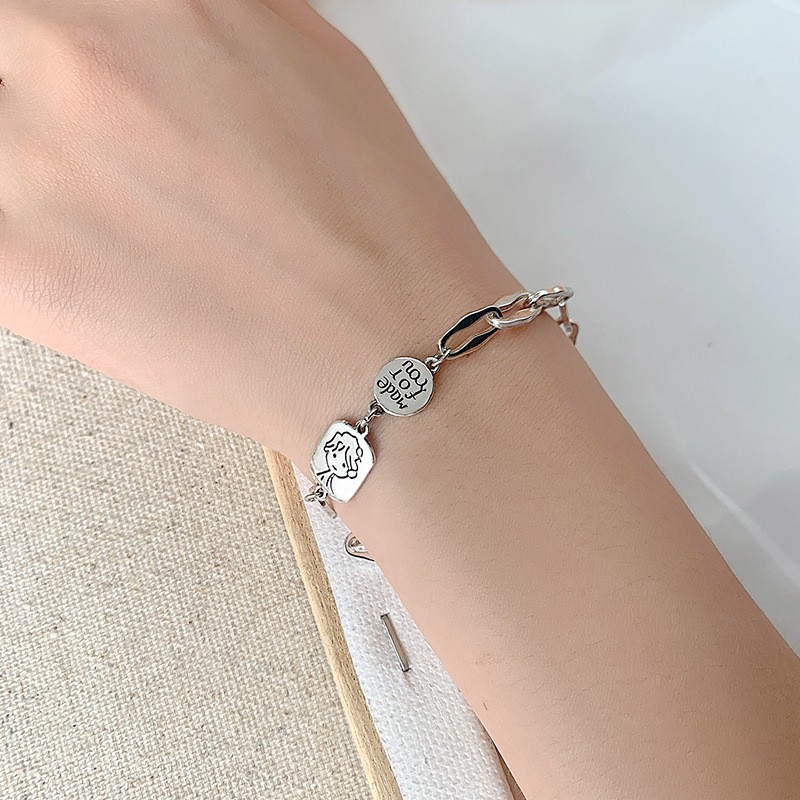 Vòng Tay Kim Loại Mặt Hình Hoàng Tử Nhỏ Phong Cách Vintage Cho Nữ