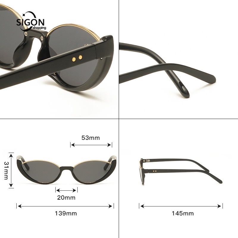 Kính Mát Nửa Gọng Phong Cách Hip Hop