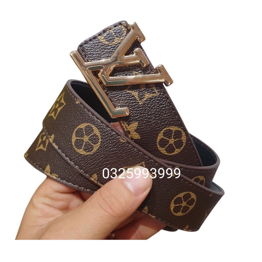 Thắt lưng nam LV, dây lưng lv thời trang, dây lưng nam cao cấp, mặt kim loại nguyên khối trẻ trung lịch lãm