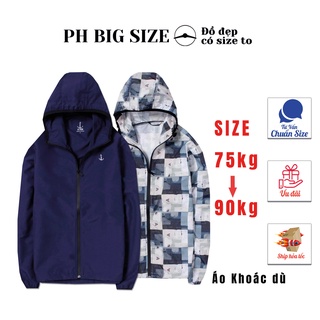 Áo khoác Bigsize 75kg-90kg vải dù | Áo khoác gió big size | A56