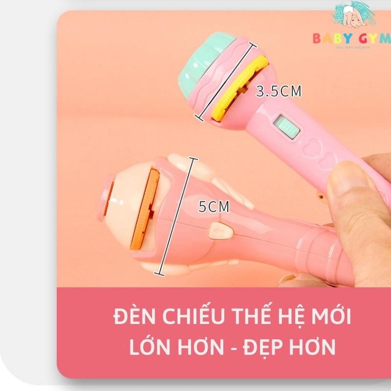 Đèn pin chiếu hình cho bé mẫu mới 80 hình, 120 hình rõ nét, có sẵn pin cho bé thỏa sức khám phá BABYGYM