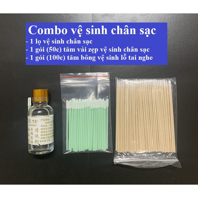 Dung dịch vệ sinh chân sạc, lỗ tai nghe