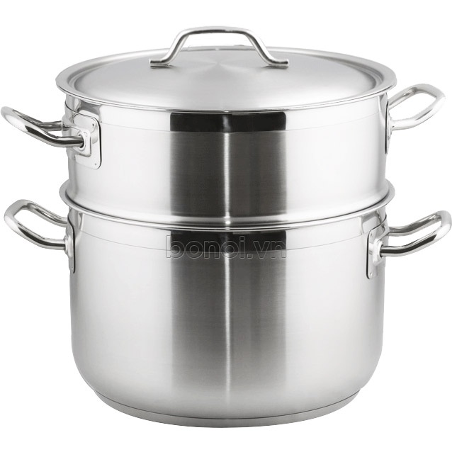 Bộ Nồi Xửng Hấp Inox 3 Đáy Fivestar 32cm -18 Lít -Nắp Inox-Dùng Được Bếp Từ- Bảo Hành 60 Tháng Chính Hãng