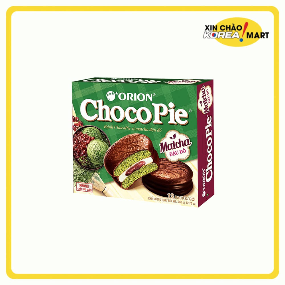 Bánh Chocopie Vị Trà Xanh Đậu Đỏ Xin Chào Korea Mart