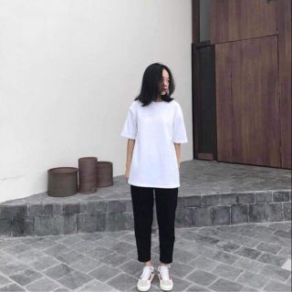 Set basic kaki pants & oversize tee