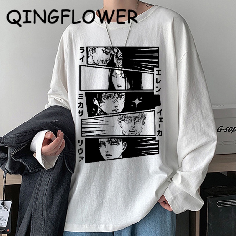 attack on tian Táo thun Women's Murah Wanita Baju T áo thun Women Perempuan Korean Style Fashion Short-sleeve Clothing Clothes