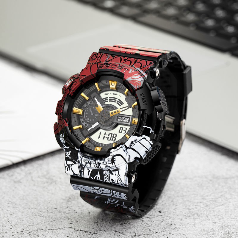 Đồng hồ đeo tay họa tiết hoạt hình One Piece cá tính