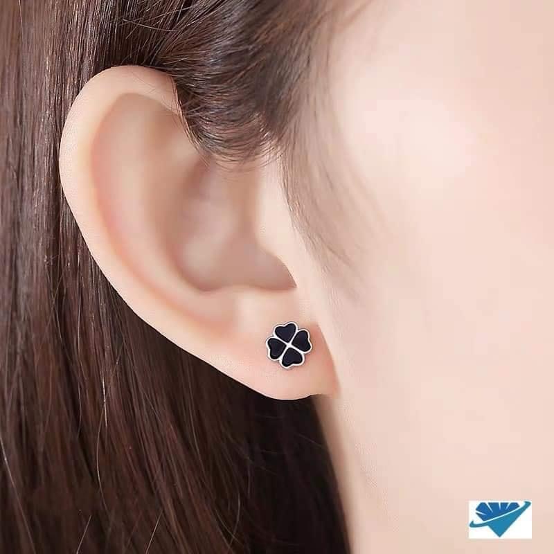 Bông tai cỏ bốn lá bạc ta