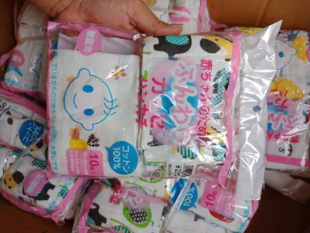 1 cái Khẩu trang vải xô xuất Nhật cho Bé trai và gái - 20 cái giá siêu rẻ