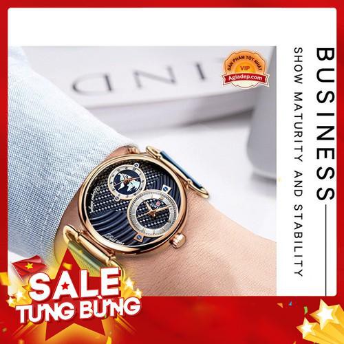 Đồng hồ nam Reward 2 Mặt kim, Công nghệ mới - Giúp so thời gian 2 nơi trên thế giới, Tiện lợi for men 62002M - Siêu HOT