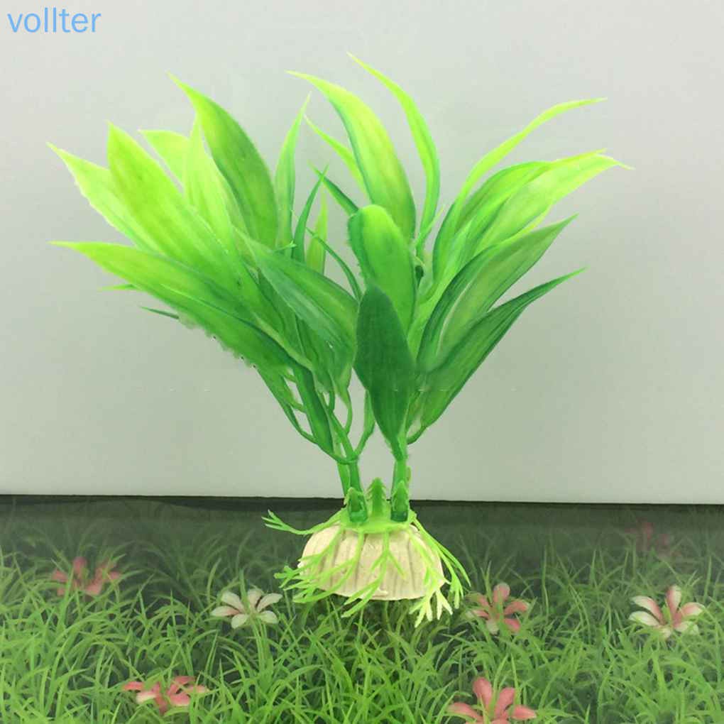 VOLL Water Grass Green Plant Ornament For Fish Tank Artificial Plastic Aquarium Decoration Aquatic Plants