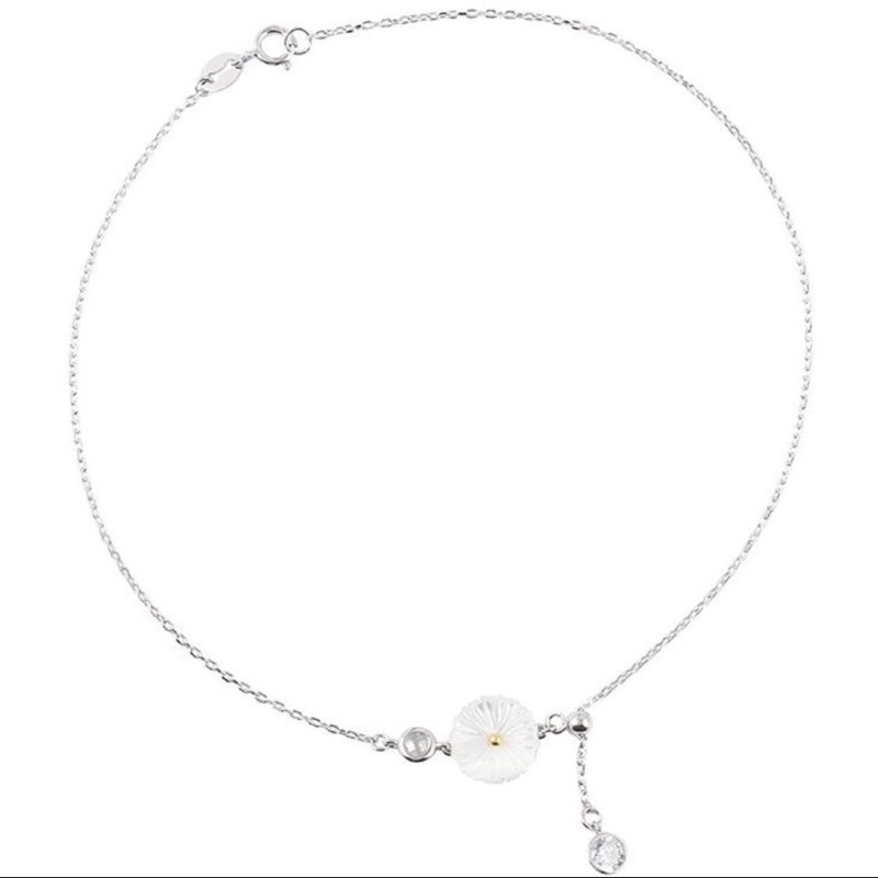 Lắc tay bạc 925 Cúc hoạ mi nhỏ nhắn dễ thương đáng yêu thanh lịch tiểu thư Dế Bạc - LT4543