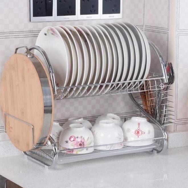 Bộ 2 Giá Đỡ Đĩa Bằng Thép Không Gỉ Chất Lượng Cao | BigBuy360 - bigbuy360.vn