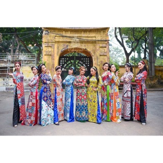 Vải áo dài lụa 3d