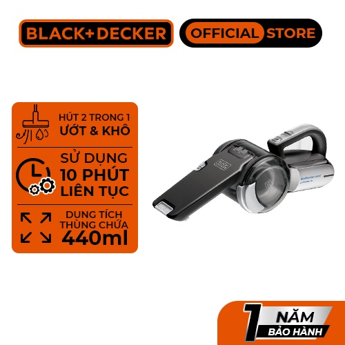 Máy hút bụi cầm tay Black &amp; Decker PV1820BK-B1  | 18V | Bảo hành 1 năm | Chính hãng