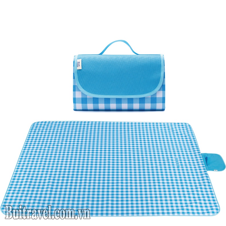 Thảm Picnic, Thảm Dã Ngoại Du Lịch Họa Tiết Caro Gấp Gọn, Chống Thấm Nước CARZONE.TOP