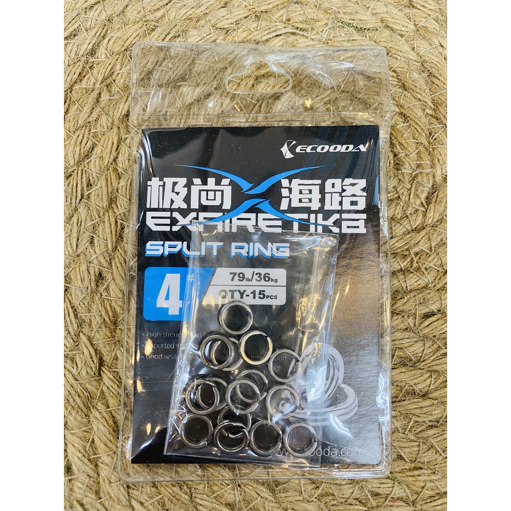 Khoen hở,split ring gắn lưỡi câu jig ECOODA Exairetika Hita Lure