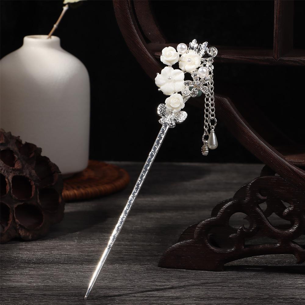 1 Trâm Cài Tóc Bằng Gỗ Mun Phong Cách Retro Thời Trang