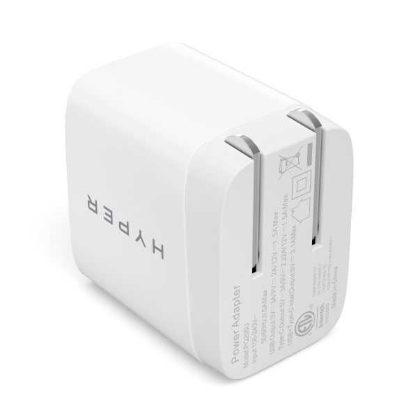 Củ Sạc 2 cổng 20w Hyperjuice HJ205 sạc nhanh iphone 12 , type-c 20w, usb-A 18w -[ Bảo hành 2 năm]