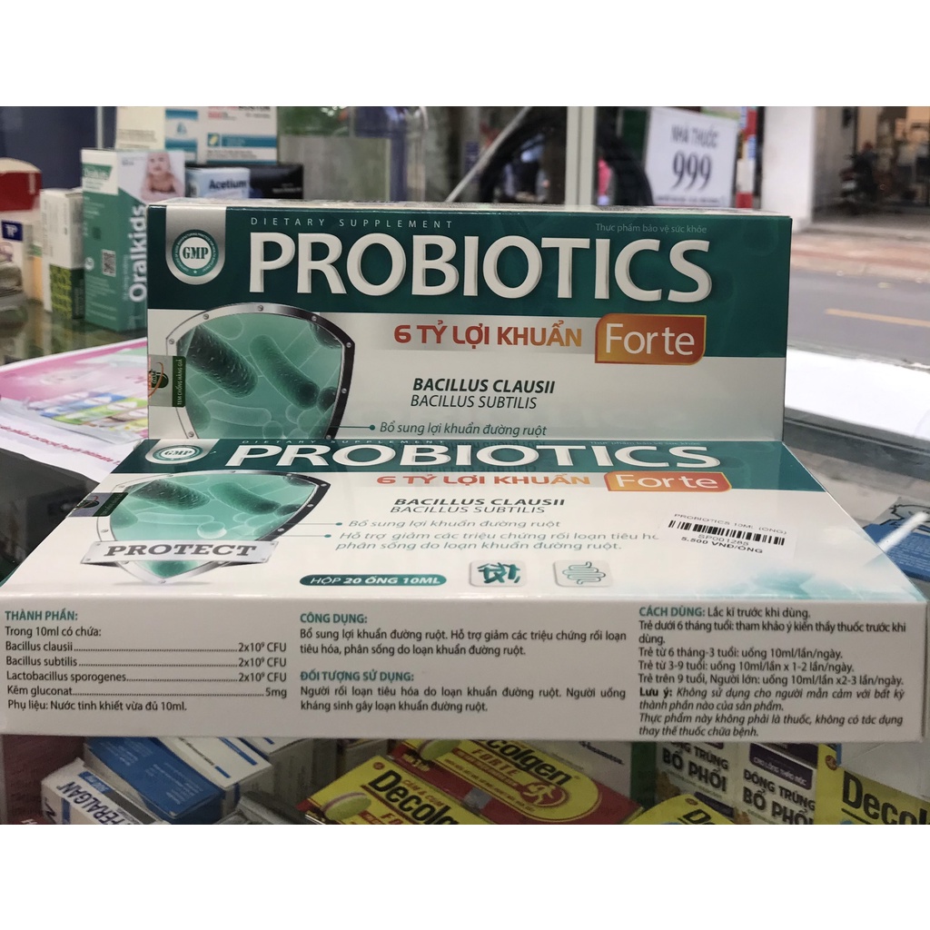 Men vi sinh bổ sung 6 tỷ lợi khuẩn Probiotics Forte dạng ống