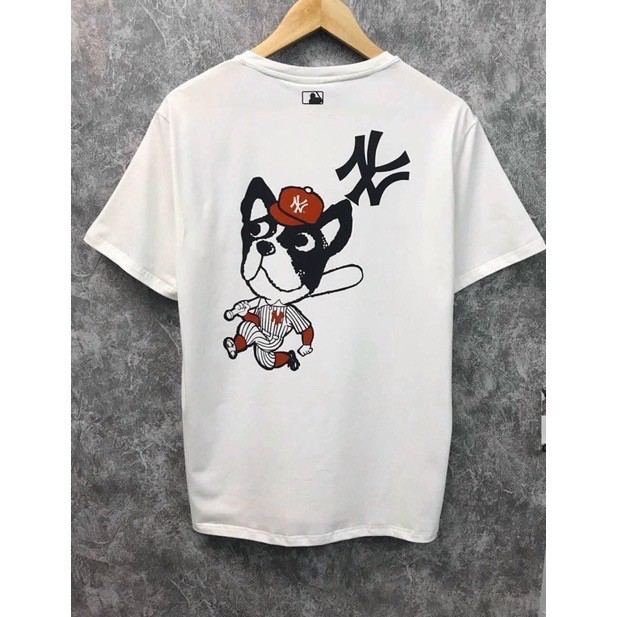 Áo thun tay lỡ unisex hàn quốc MLB NEW YORK hình chó cho bé ,Samyy_vn