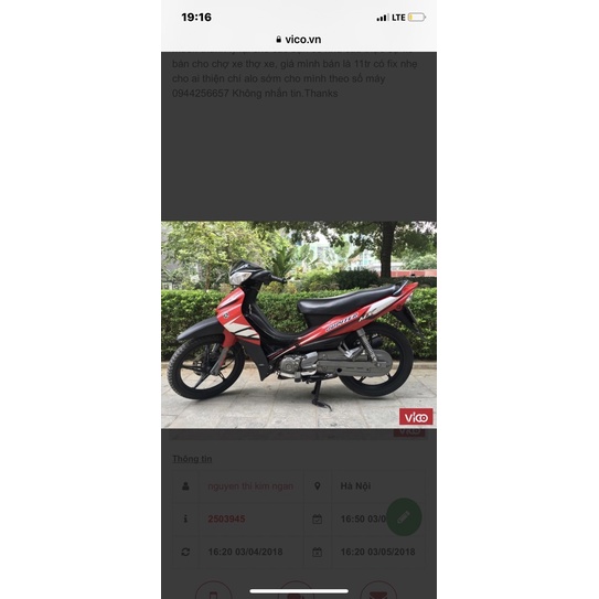 Giảm sóc sau, phuộc sau yamaha Jupiter chính hãng