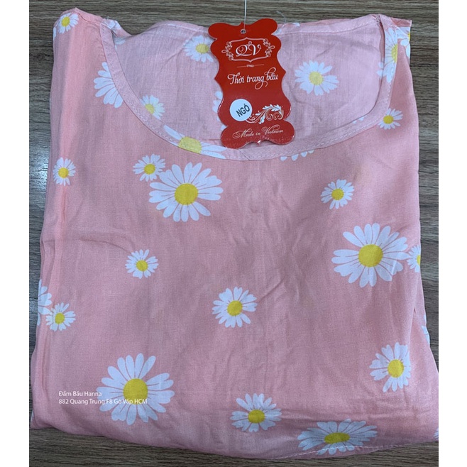 [SIZE 40-75KG] Đồ bầu mặc ở nhà cho bé ty mặc bầu và sau sinh vải lanh thoáng mát mùa hè free size 40-75kg có lưng thun