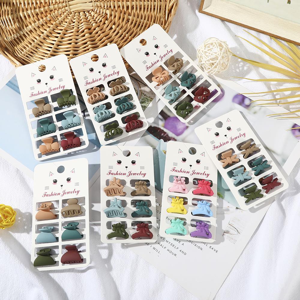 Haimeikang Set 6 kẹp tóc cỡ nhỏ kiểu dáng đơn giản dễ thương cho nữ