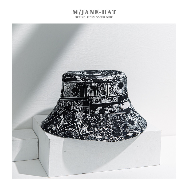 Mũ Vành Chống Nắng Phong Cách Hip Hop Thời Trang Hàn Quốc In Hình One Piece