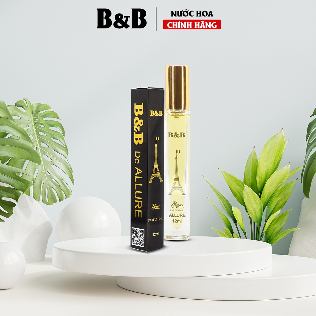 Tinh dầu nước hoa nam B&amp;B de Allure EDP 12 ml lưu hương lâu lịch lãm phong cách Pháp