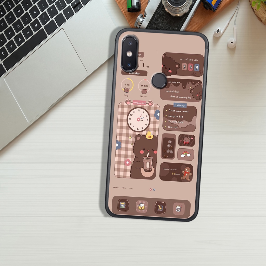 ỐP LƯNG XIAOMI MI 5X - MI A1 - MI 8 LITE- MI 8 - MI 8 SE  , IN HÌNH GẤU NÂU CHOCOLATE ĐÁNG YÊU.
