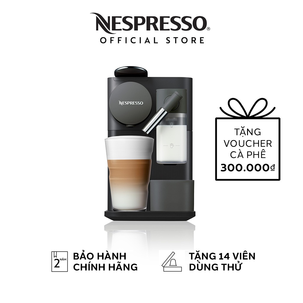 [Mã ELHADEV giảm 4% đơn 300K] Máy pha cà phê Nespresso Lattissima One Đen