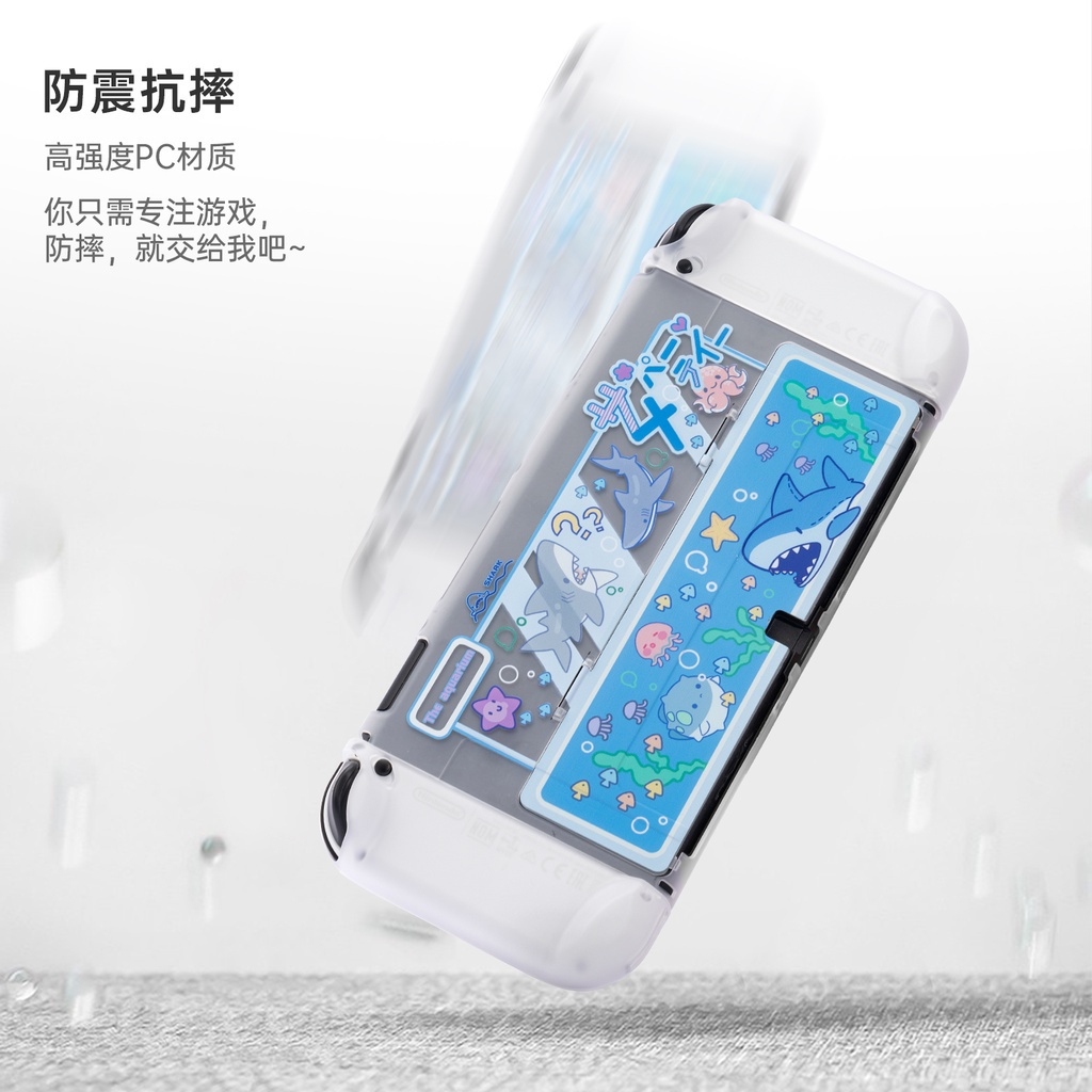 Vỏ Cứng Trong Suốt Bảo Vệ Máy Chơi Game Nintendo Switch OLED Baby Shark