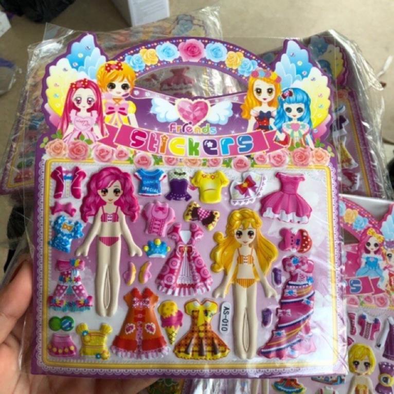 Đồ Chơi Cho Bé Hình Dán Sticker Nổi 3D Công Chúa Dễ Thương