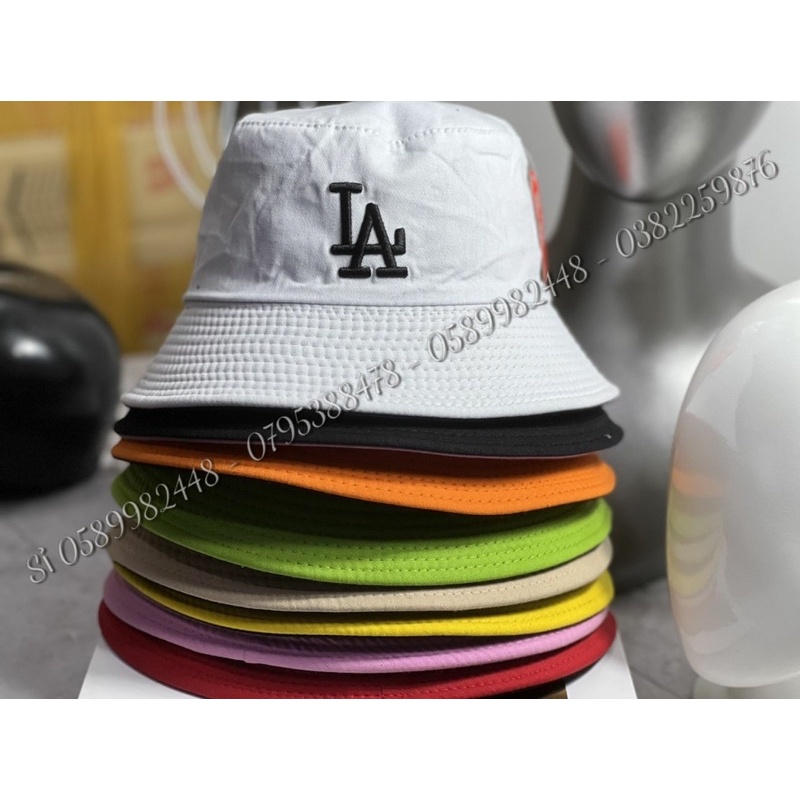 Mũ bucket Hàn quốc - nón tai bèo 2 mặt thêu La năng động phong cách ulzzang hàn quốc đơn giản