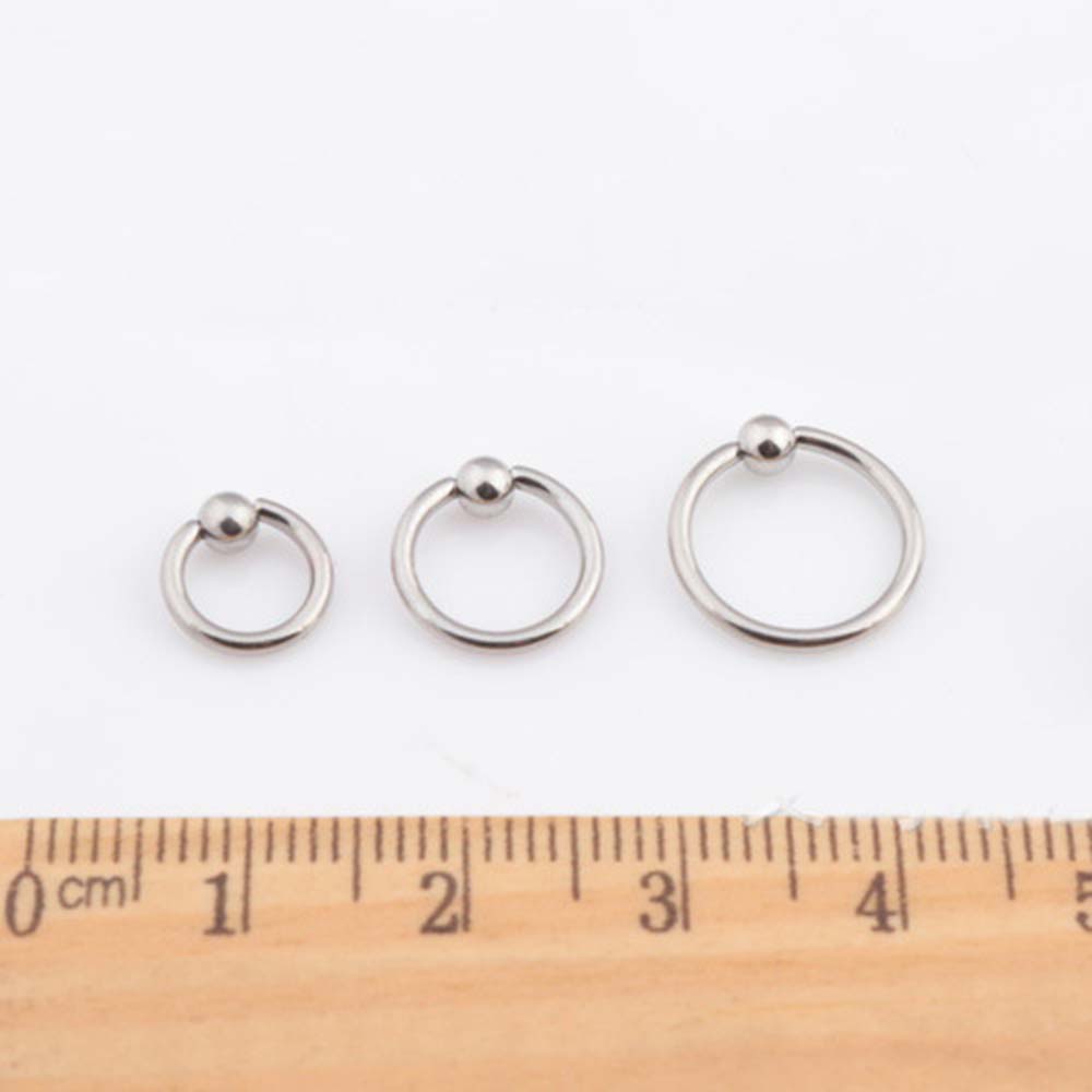 Khuyên tai tròn cá tính tùy chọn kích thước 6mm / 8mm / 10mm / 12mm